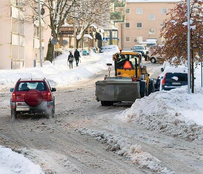 Ploughing after snow