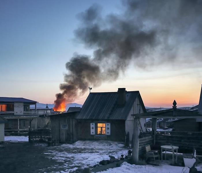 fire in a village